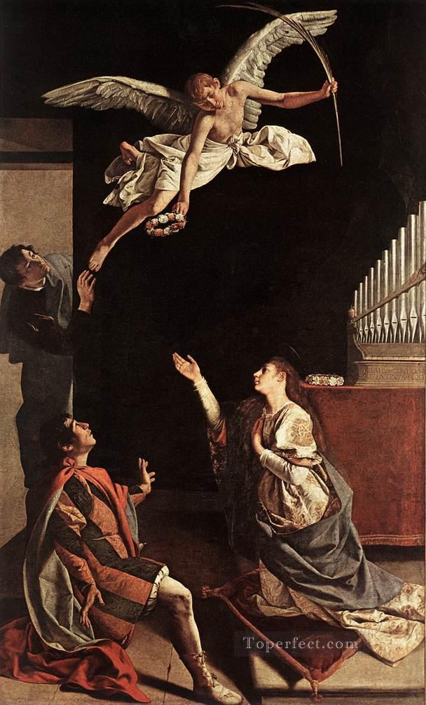 Sts Cecilia Valerianus And Tiburtius Baroque painter Orazio Gentileschi Oil Paintings